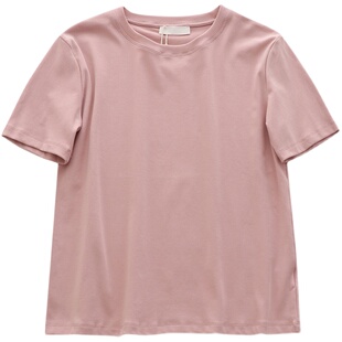 TOMATO SHOP 好版型~棉短袖t恤女 圆领白色ins半袖上衣 百搭新款