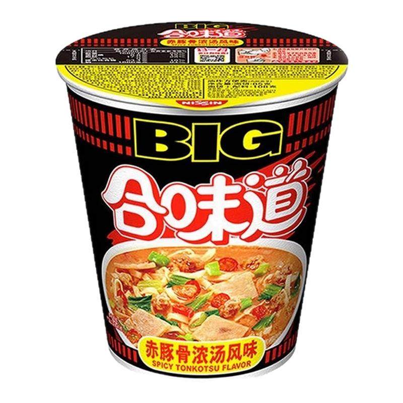 日清合味道BIG大杯整箱五香浓虾海鲜猪骨赤豚骨浓汤即食方便泡面