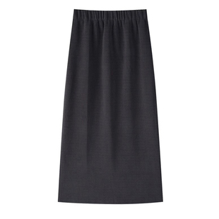 大码半身裙秋冬加绒直筒高腰遮肚百搭长裙子230斤胖mm秋冬款裙子