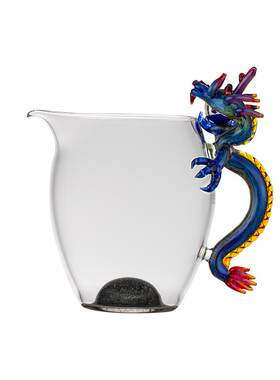 晶焱青龙把手茶具公道杯