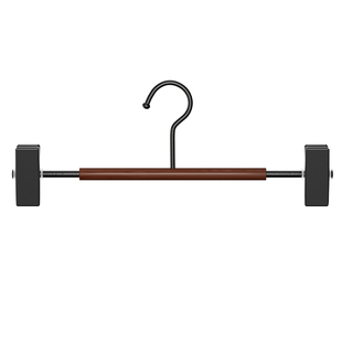 日本整理师推荐榉木裤架裤夹子家用无痕裤子专用衣架裙子裤挂衣柜