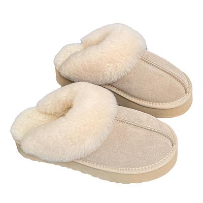 2025秋冬羊毛厚底包头保暖雪地靴