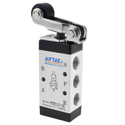 亚德客长柄杠杆滚轮手动机械阀