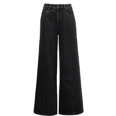 绫致Vero Moda牛仔裤女春夏LOOSE版型缝线设计阔腿裤休闲