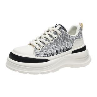 马克华菲小白鞋男款2026春季新款黑白板鞋休闲鞋男鞋增高潮鞋子男