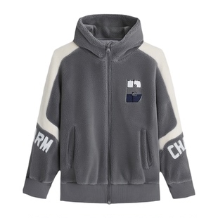 羊羔毛绒外套男冬季连帽棉衣套装青少年初中高中生学生帅气三件套