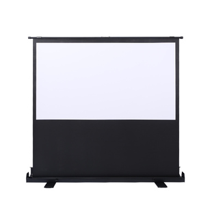 地拉幕布100寸投影幕布光子抗光家用免打孔免安装地升幕布地拉式投影仪幕布80/92寸户外露营便携移动支架落地