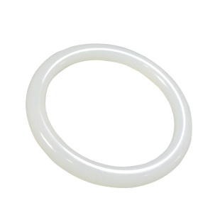 天然白玉细圆条少女款手镯青白玉圆条玉镯子汉服配饰小细条手镯