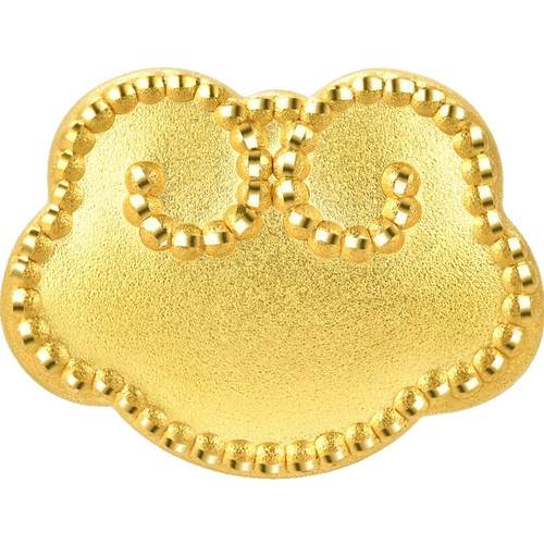 圣诞礼物周生生Charme宝贝祥瑞祝福如意锁黄金足金串珠硬金92438C