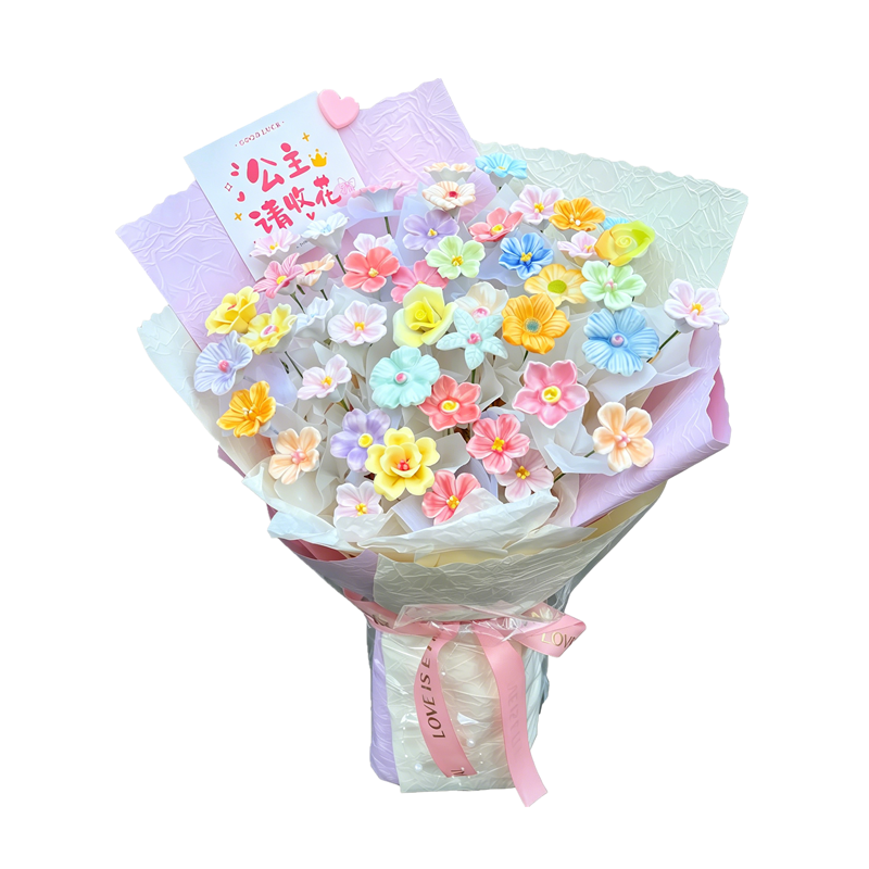 陶瓷花束高级感生日礼物送女朋友