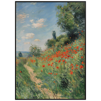 夏日田野客厅卧室沙发植物花卉文艺走廊装饰画挂画艺术框油画壁画