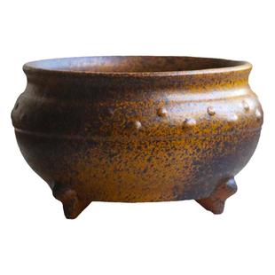 大口径拼盘矮胖陶罐紫砂粗陶简约泼墨个性复古群生陶瓷多肉花盆