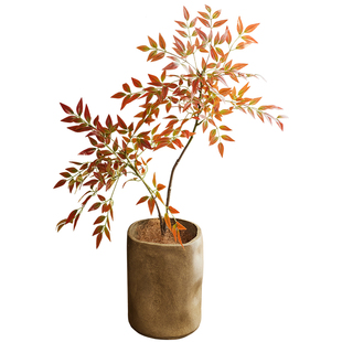 掬涵复古镁泥花盆大号家用龟背竹天堂鸟绿植盆栽花器落地摆件装饰