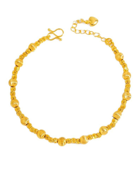 拉丝猫眼金珠铜合金手链轻奢小众时尚百搭转运珠金店同款送女友