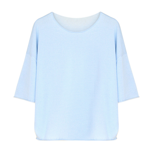 因由 简约休闲连衣裙套装女ROW风轻薄圆领廓形T恤+半身裙一整套