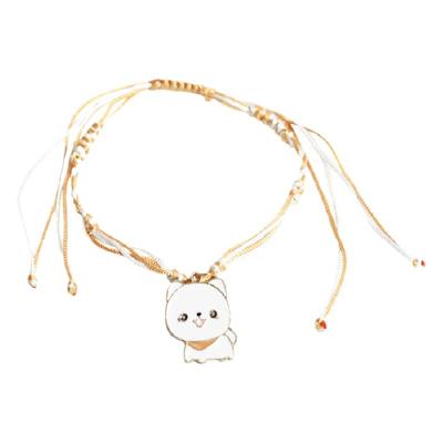 澜花抄院｜原创金凌衍生手工日常黄色汉服古风狗手绳手链礼物可爱