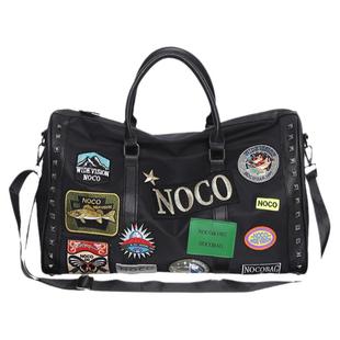 潮牌刺绣旅行包时尚手提短途大容量健身包男女轻便旅游外出行李袋