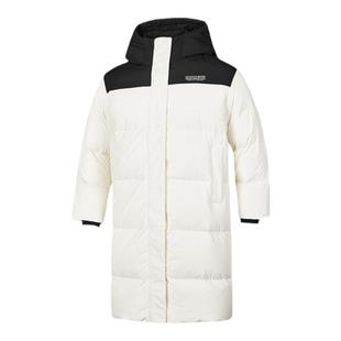 斯凯奇官方outlets女子梭织长款羽绒服防泼水抗菌抗静电外套