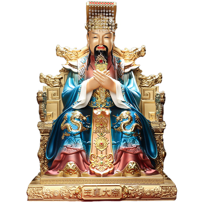 翡铜彩玉皇大帝神像王母娘娘家用供奉玉帝王母神像玉皇赦罪大天尊