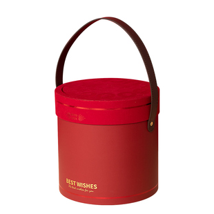 新年礼盒空盒包装2026年新款红色通用零食点心礼品盒抱抱桶包装盒