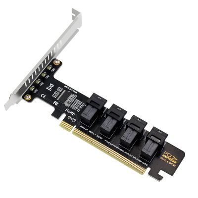 PCIE转4口U.2SFF-8643扩展卡