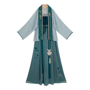 杞子金莲 清水溪汉初原创改良汉服女暗纹对襟舒适提花吊带宋裤秋