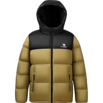 骆驼火山羽绒服男女款2024新款秋冬户外连帽加厚防泼水面包服