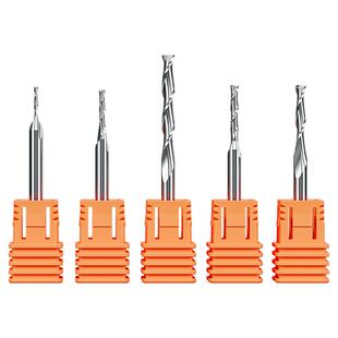 威特5A钨钢3.175双刃螺旋铣刀木工切割开槽2刃铣刀数控雕刻机刀具