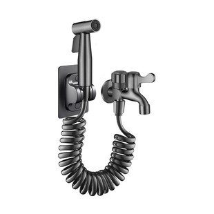 喷枪水龙头高压冲洗水枪卫生间马桶伴侣一进二出增压清洗喷头两用