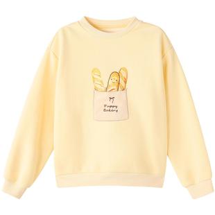 笛莎官方旗舰童装女童加绒卫衣冬季新款大童女孩儿童加厚保暖上衣