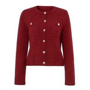 恩瑞妮专柜同款2025冬季纯色新款百搭显瘦气质淑女针织衫上衣女