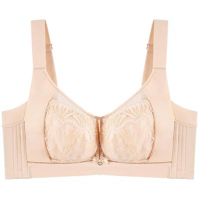 好波内衣聚拢收副乳防下垂胸罩光面薄杯胸罩大胸显小文胸HW2613