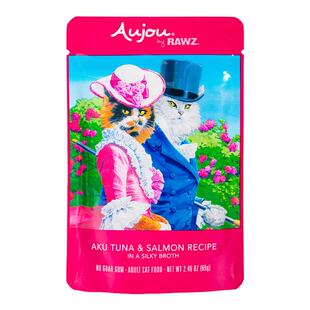 美国RAWZ罗斯Aujou油画 肉丝猫咪鲜肉湿粮无谷主食餐包