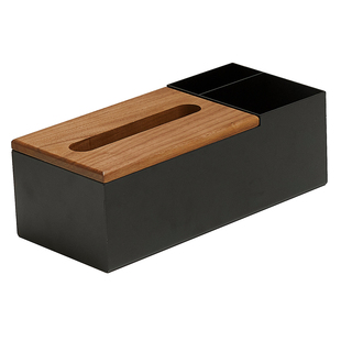 胡桃木纸巾盒客厅家用高级感轻奢高档纸巾收纳盒茶几桌面抽纸盒子