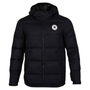 匡威24冬款黑色经典款运动防风保暖连帽羽绒服外套10004603