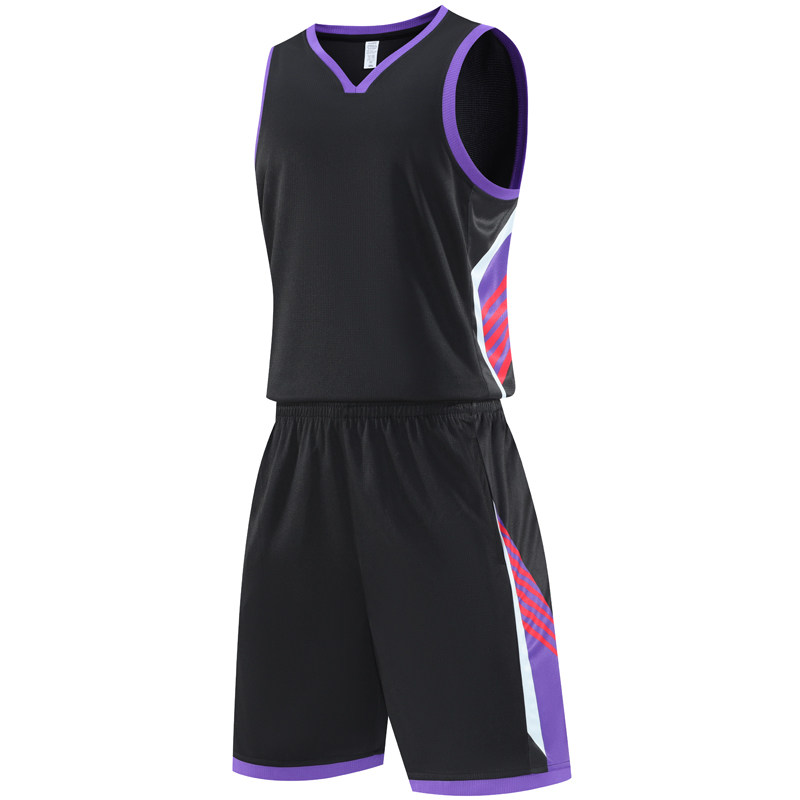 美式成人儿童篮球服套装球衣夏季背心比赛训练服定制印字616黑色