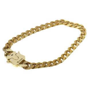 日本AMP JAPAN个性黄铜眼镜蛇扣带扁锁链金色手链NHAJ-430