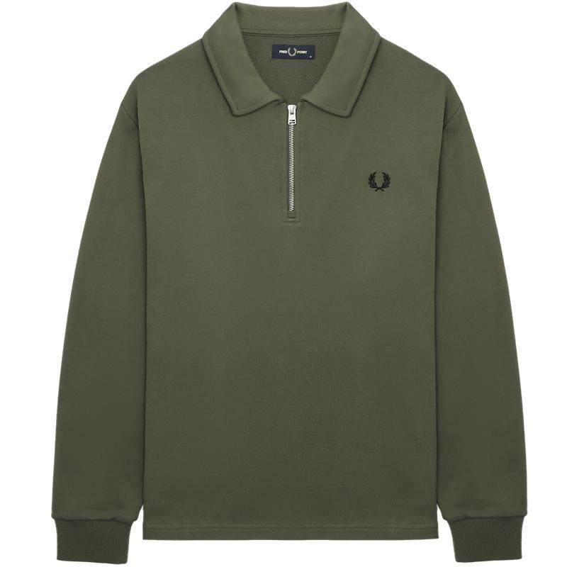 FREDPERRY翻领半拉链卫衣