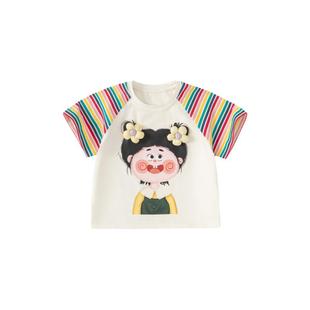 女童短袖夏季儿童t恤女宝宝上衣2025夏季新款小女孩半袖好看夏装