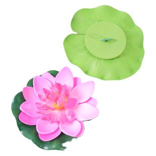 仿真荷花荷叶睡莲假荷花舞蹈道具水池装饰莲花永生花鱼缸佛寺供品