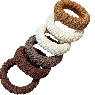 新款加厚加粗发饰加宽橡皮筋发圈高马尾高弹力耐用发绳头绳扎头发