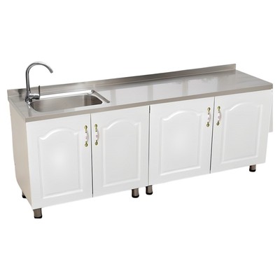 简易橱柜家用不锈钢用出租房用