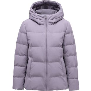 坦博尔中老年款新年红羽绒服女士短款连帽妈妈款冬装宽松保暖外套