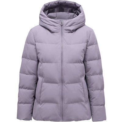 坦博尔妈妈款短款连帽保暖羽绒服