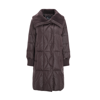 IDPAN中长款羽绒服冬季新款设计感内层针织拼接显瘦外套女