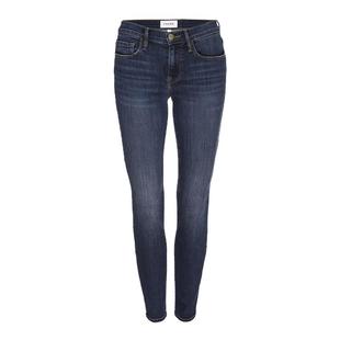 FRAME女士深蓝色高腰高弹紧身牛仔裤铅笔裤休闲 LE HIGH SKINNY