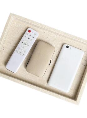 侘寂洞石大理石置物收纳托盘果盘