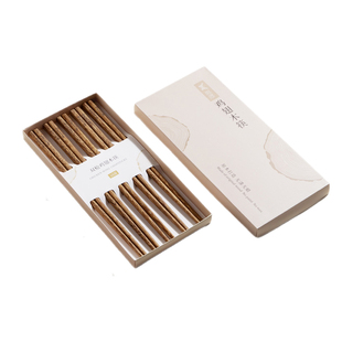 双枪鸡翅木筷子家用高档抗菌防霉无漆无蜡耐高温2025新款10双装