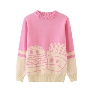 女童毛衣秋冬款2025新款儿童针织衫大童纯棉女孩线衣冬季加绒加厚