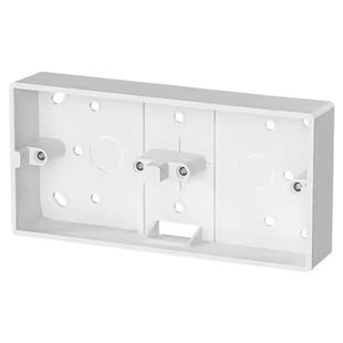 86型二位开关插座PVC接线盒通用底盒 明线盒明装两位明盒 布线盒